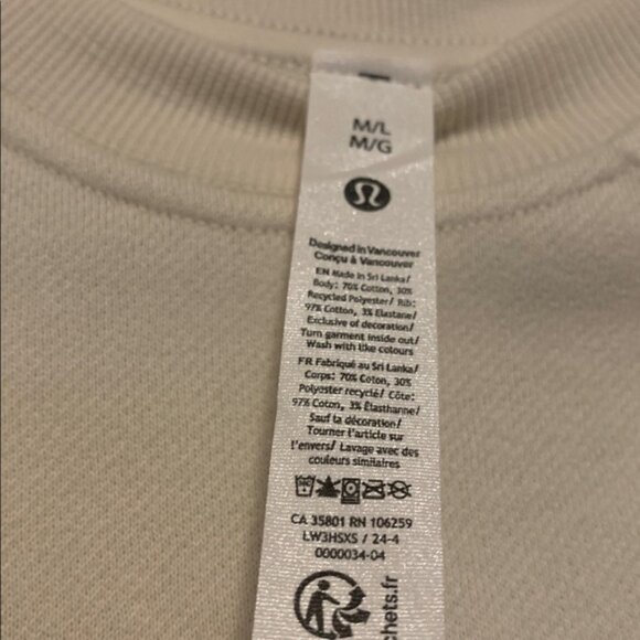 lululemon athletics Bone Scuba Oversized Pullover, Size M/L, NWT - Picture 2 of 6